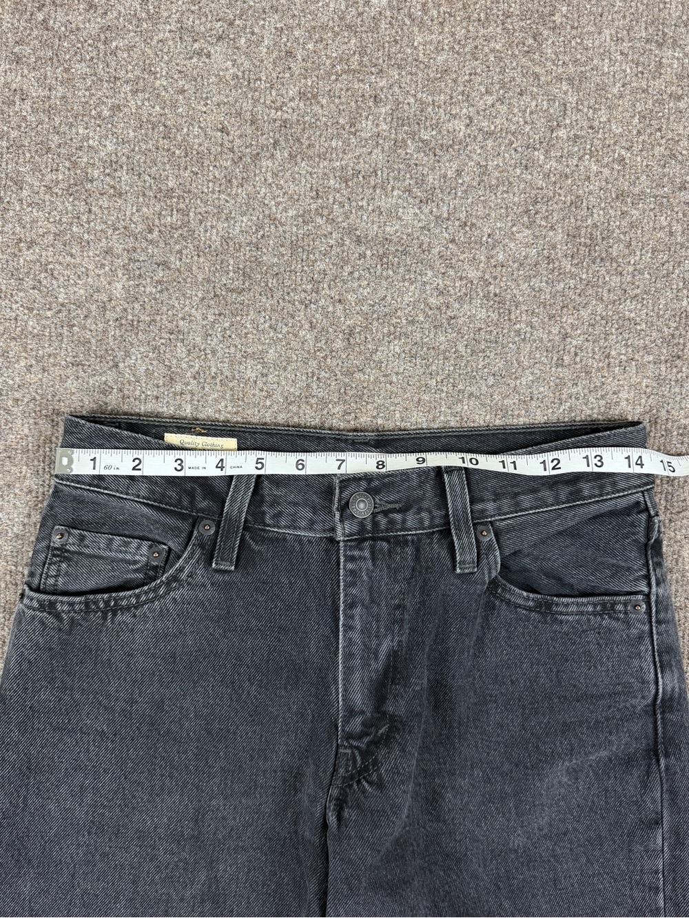 Levi’s Baggy Dad Washed Black Mid Rise Wide Leg Denim Jeans Women’s Size 25x30 - Picture 6 of 11